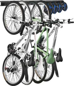 img 4 attached to 🚴 Space-Saving Bike Rack Storage Wall Mount: Adjustable Hook, Heavy Duty Steel Rail for Garage