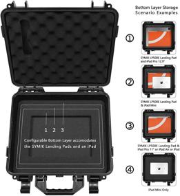 img 2 attached to 📷 SYMIK A310-MMDL Водонепроницаемый жесткий чехол для дрона DJI Mini SE / Mavic Mini (НЕ Mavic Mini 2) / Комплект Fly More - двухслойный прочный чехол с полной защитой