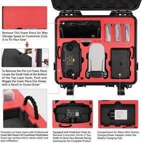 img 1 attached to 📷 SYMIK A310-MMDL Водонепроницаемый жесткий чехол для дрона DJI Mini SE / Mavic Mini (НЕ Mavic Mini 2) / Комплект Fly More - двухслойный прочный чехол с полной защитой