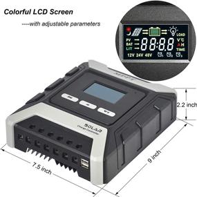 img 3 attached to 🌞 Пикасола 40A MPPT Солнечный контроллер заряда, Авто 48V 24V 12V Регулятор батареи с цветным ЖК-дисплеем, Солнечные панели Mppt Контроллер заряда, Совместимый с свинцово-кислотными, Lifepo4 и литиевыми аккумуляторами