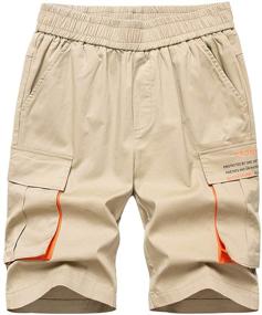 img 4 attached to LOKTARC Toddler Elastic Contrast Drawcord Boys' Clothing and Shorts