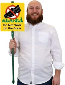 img 2 attached to 🚶 SmartSign K2 0418AL 09X12 3Ft Post Kit Walking on Grass - Aluminum