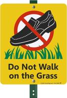 🚶 smartsign k2 0418al 09x12 3ft post kit walking on grass - aluminum logo