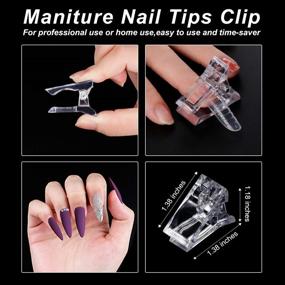 img 3 attached to 10 PCS Nail Tips Clip: Rapid Polygel Plastic Finger Extensions w/ UV LED Builder - Perfect for DIY Manicure Nail Art!