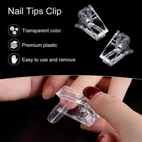 img 1 attached to 10 PCS Nail Tips Clip: Rapid Polygel Plastic Finger Extensions w/ UV LED Builder - Perfect for DIY Manicure Nail Art!