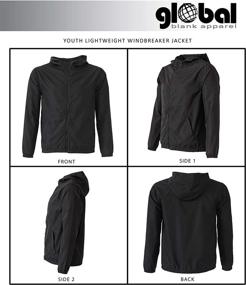 img 3 attached to Global Hooded Lightweight Windbreaker Resistant Outdoor Recreation