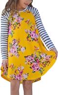 blibea women's floral print long sleeve 🌸 boho empire waist midi dress with convenient pockets logo