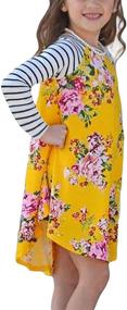 img 3 attached to Blibea Women's Floral Print Long Sleeve 🌸 Boho Empire Waist Midi Dress with Convenient Pockets