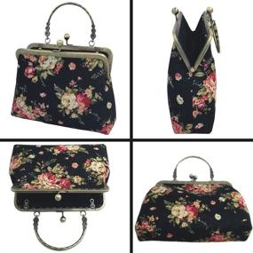 img 1 attached to Abuyall Floral Handle Handbag Shoulder Women's Handbags & Wallets in Totes