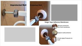 img 2 attached to 🚪 4-Pack Baby Gate Wall Cups with Wonder Tape Pads - Safety Bumpers Guards for Doorway, Stairs, Baseboard - Compatible with Pressure Mounted Dog, Pet, Child, Kid Gates (1 Pack)