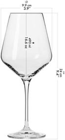 img 3 attached to 🍷 KROSNO Red Wine Glasses, Set of 6: Avant-Garde Collection Crystal Glass (16.6 oz), Ideal for Home, Restaurants & Parties, Dishwasher & Microwave Safe