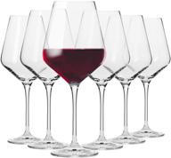 🍷 krosno red wine glasses, set of 6: avant-garde collection crystal glass (16.6 oz), ideal for home, restaurants & parties, dishwasher & microwave safe logo