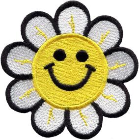 img 1 attached to Smiley Flower Embroidered Applique S 1482