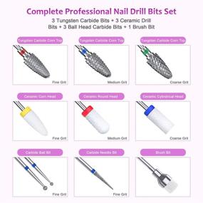 img 3 attached to Tungsten Nail Drill Bits Set - YaFex 3/32 inch Professional Carbide Bits for Acrylic, Gel, and Cuticles: Perfect for Electric Manicure Pedicure Nail Drill