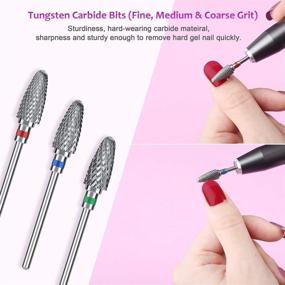 img 2 attached to Tungsten Nail Drill Bits Set - YaFex 3/32 inch Professional Carbide Bits for Acrylic, Gel, and Cuticles: Perfect for Electric Manicure Pedicure Nail Drill