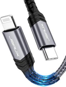 img 4 attached to 🔌 JSAUX USB C to Lightning Cable 4FT - Apple MFi Certified | iPhone 13 Charging Cable USB-C iPhone Cable for iPhone 13/13 Pro/13 Pro Max/12/12 Mini/12 Pro/11 Pro Max/X/XS/XR/8 | iPad 8th 2020 - Grey