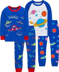 img 4 attached to Dinosaurs Skeleton Christmas Children Sleepwear: Boys' Clothing, Sleepwear & Robes!