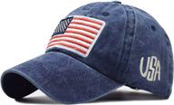 washed baseball hats american flag - distressed 100% cotton dad hat, embroidered for unisex - izus logo