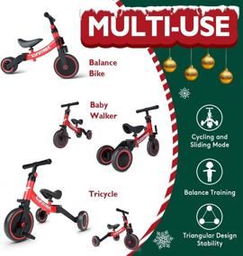 img 3 attached to 🚲 besrey 5 in 1 Toddler Bike: Ideal Tricycle for 10 Month to 4 Years Old Kids - Balance Training & Fun Ride