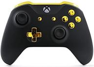 🎮 enhance your gaming experience with custom soft touch feel: wireless controller for microsoft xbox series x/s & xbox one (black/gold) logo