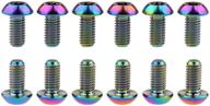 🔩 wanyifa 12pcs ti titanium bolts torx m5x10 - bicycle disc brake cycle rotor screws gr5 logo