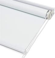 🔳 kyle & bryce blackout roller shade - white - window shades for temperature control - temporary darkening blinds - classic sleek style - various sizes - window covering (white, 34) logo