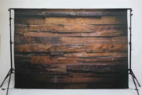 img 3 attached to Vintage Dark Brown Wood Photography Backdrops - Basifoto Plank Photo Backgrounds for Parties, Holidays - Wooden Board Microfiber Soft Fabric with Pole Pockets, 7x5ft