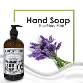 img 2 attached to 🧴 Newport Home Hand Soap Collection 16 FL/473ml: Infused with Coconut Essential Oils, Rosemary Mint, Creamy Coconut & Sweet Orange - Set of 4