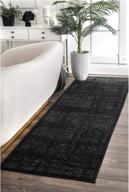 🖤 nuloom arlena vintage runner rug - 2' 6" x 6' - black: chic and timeless design logo