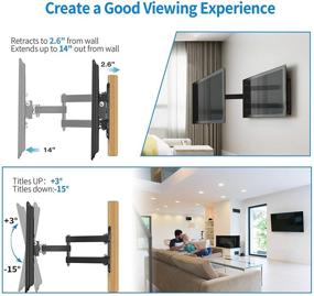 img 2 attached to 📺 BLUE STONE TV Wall Mount Bracket: Full Motion Articulating Arms, Swivels Tilts, Fits 13-45 Inch LED LCD Flat Curved Screen TVs, Max VESA 200x200mm, 56lbs Capacity