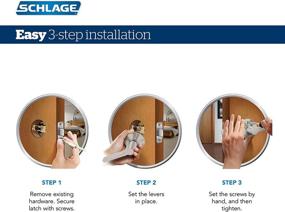 img 2 attached to 🚪 Satin Nickel Flair Passage Lever by Schlage - Perfect for Hall/Closet Doors