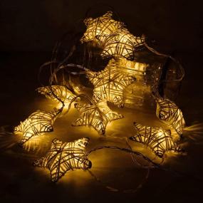 img 2 attached to ✨ West Ivory 6ft 10-LED String Fairy Light with Metal-Covered Stars - Battery-Powered Decorative Lights for Indoor and Outdoor - Warm White