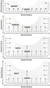 img 3 attached to Set of 4 T-Shirt Ruler Guides with 1 Soft Tape Measure - Fashion Center Design Tool for Adults, Youth, Toddlers, and Infants