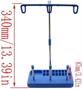 img 3 attached to 🧵 LQ Industrial Thread Stand Blue - 3-Spool Plastic Base Holder for Smoother Feed - Threadstand for Sewing Machine