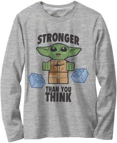 img 3 attached to 🛒 LEGO STAR WARS Mandalorian Graphic Boys' Clothing: Tops, Tees & Shirts