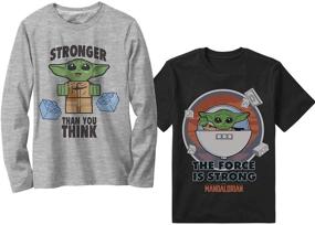 img 4 attached to 🛒 LEGO STAR WARS Mandalorian Graphic Boys' Clothing: Tops, Tees & Shirts