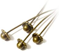 heather's cf brass head pins - antique tibetan needles, fashion round - 100pcs logo