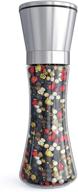 fsdifly original stainless steel salt and pepper grinder - tall 🧂 shakers with adjustable coarseness - salt grinders and pepper mill shaker (single package) logo