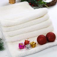 🎄 festive snowy white christmas table runner: 72 x 15 inches, faux fur for elegant holiday table decorations логотип