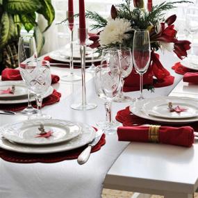 img 2 attached to 🎄 Festive Snowy White Christmas Table Runner: 72 x 15 Inches, Faux Fur for Elegant Holiday Table Decorations