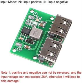 img 1 attached to 🔌 MakerHawk USB DC-DC токо-напряжения Buck регулятор Step Down модуль питания - 9V 12V 24V к 5V Двойной USB выход - Buck напряженный модуль 3A, 6-26V, Автомобильное зарядное устройство Зарядное устройство (4 шт.)