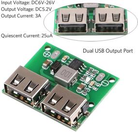 img 3 attached to 🔌 MakerHawk USB DC-DC токо-напряжения Buck регулятор Step Down модуль питания - 9V 12V 24V к 5V Двойной USB выход - Buck напряженный модуль 3A, 6-26V, Автомобильное зарядное устройство Зарядное устройство (4 шт.)