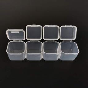 img 2 attached to 📦 Efficiently Organize with 2 Pack 28 Grids Diamond Painting Box Clear Bead Plastic Storage Organizer Container Boxes