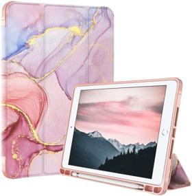 img 4 attached to 📱 PIXIU iPad 10.2 Case with Pencil Holder 2021-2020 Release - Full Body Protection for iPad 9th/8th/7th Generation - Filio Smart Case Cover with Wake/Sleep Feature