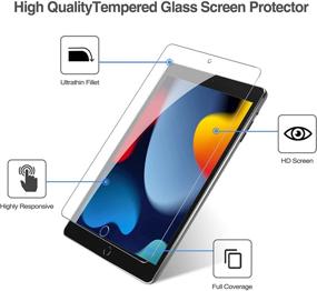 img 2 attached to 🔒 ProCase iPad 10.2 9th/8th/7th Generation Screen Protector - Tempered Glass Film Guard for iPad 10.2" -Clear (Pack of 2)