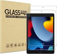 🔒 procase ipad 10.2 9th/8th/7th generation screen protector - tempered glass film guard for ipad 10.2" -clear (pack of 2) logo