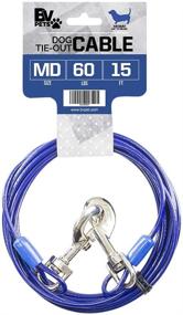 img 4 attached to 🐶 BV Pet Small/Medium Tie Out Cable for Dogs up to 35/60 lbs, 15-Ft
