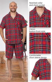 img 1 attached to 💃 Stay Cool and Stylish with PajamaGram Men's Short Pajamas Set