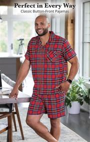 img 2 attached to 💃 Stay Cool and Stylish with PajamaGram Men's Short Pajamas Set