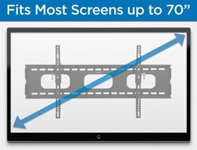 img 3 attached to 🖼️ Mount-It! Low-Profile Tilting TV Mount: Flush Mount Bracket for 42-70 in. Screen TVs, Ultra-Thin Design, Strong 220 lbs. Capacity!